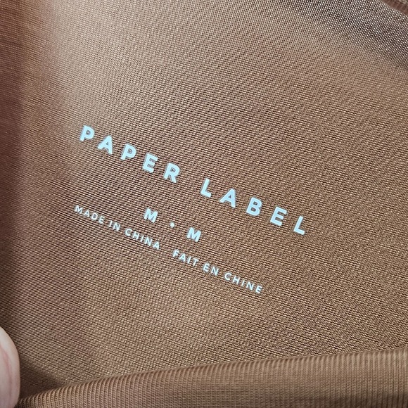 Paper Label Womens Long-Sleeve Lightweight Top Brown Boat Neck‎ M Soft Drapey - Picture 5 of 8